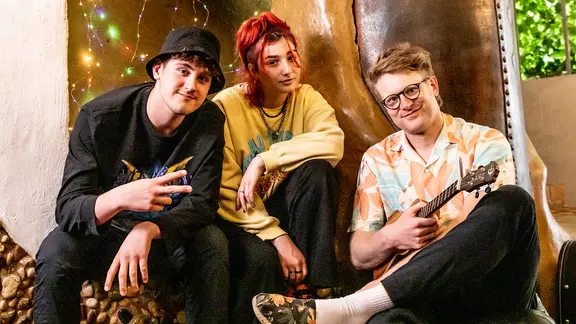 LUM!X und Pia Maria mit Stefan Spiegel an der Ukulele.