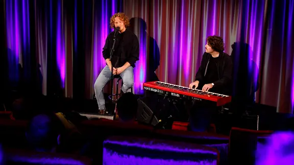 Michael Schultes Auftritt zum Keyboard bei "Unser Lied für Rotterdam" 2020.