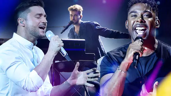 Sergey Lazarev aus Russland, Duncan Laurence aus den Niederlande und John Lundvik aus Schweden.