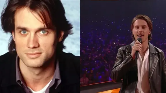 Bild eines Tweets: Ralf Bauer (rechts) und Sänger Victor Crone