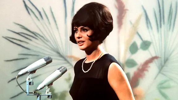 Margot Eskens beim Grand Prix 1966. Schon 1962 war sie zum deutschen Vorentscheid angetreten.