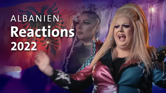 Sängerin Ronela Hajati aus Albanien mit Vanity Trash.