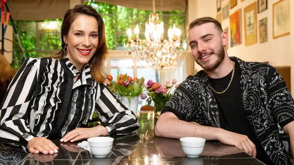 Alina Stiegler zusammen mit Ochman aus Polen.