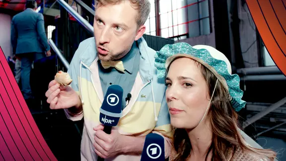 Alina Stiegler und Consi auf der australischen Party des ESC 2025