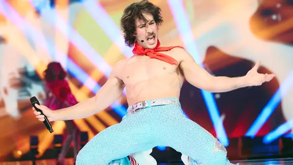 Go-Jo auf der Bühne für Australien in der St. Jakobshalle