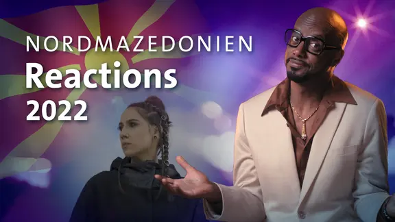 Sängerin Andrea aus Nordmazedonien mit Yared Dibaba.