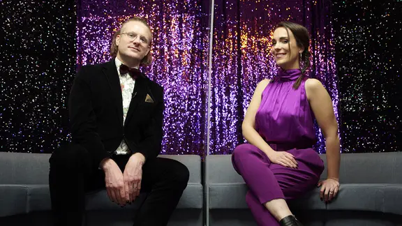 Alina Stiegler und Stefan Spiegel im Studio.