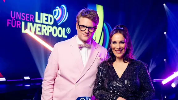 Alina Stiegler und Stefan Spiegel beim ESC Vorentscheid 2023.