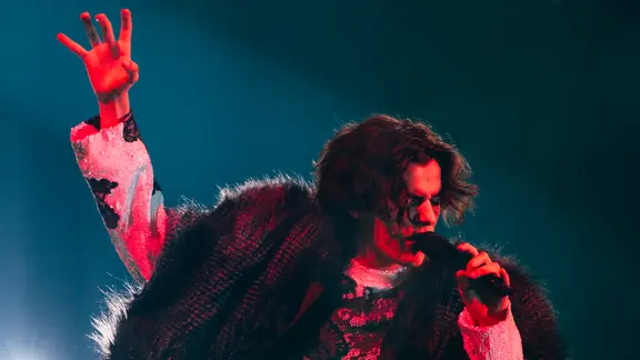 Marko Bošnjak auf der Bühne für Kroatien in Basel