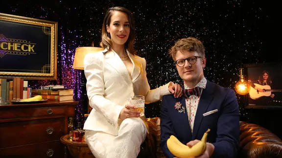 Alina Stiegler und Stefan Spiegel im Songcheck-Studio 2022.