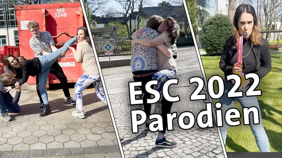 Alina Stiegler als Chanel, Stefan Spiegel und Broder Breese als Mahmood & Blanco und Alina Stiegler als Bandmitglied von Citi Zēni.