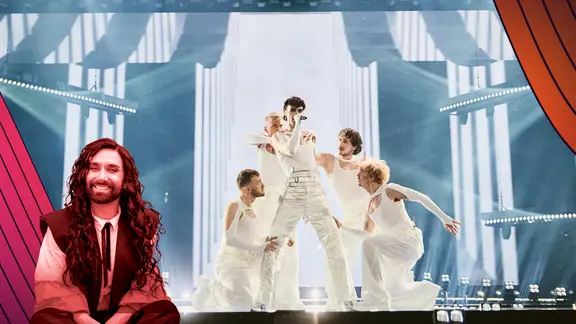 Conchita Wurst zusammen mit Adonxs aus Tschechien