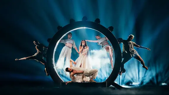 Eden Golan auf der ESC-Bühne in Malmö.