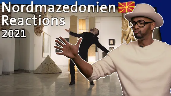 Vasil, der ESC-Kandidat aus Nordmazedonien, zusammen mit Yared Dibaba.