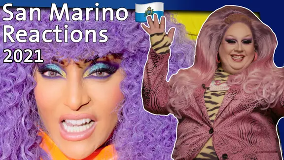 San Marinos ESC-Sängerin Senhit zusammen mit Vanity Trash.