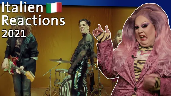 Vanity Trash zusammen mit der italienischen Rockgruppe Måneskin.