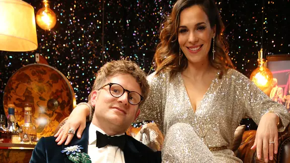 Alina Stiegler und Stefan Spiegel im Songcheck-Studio 2022.