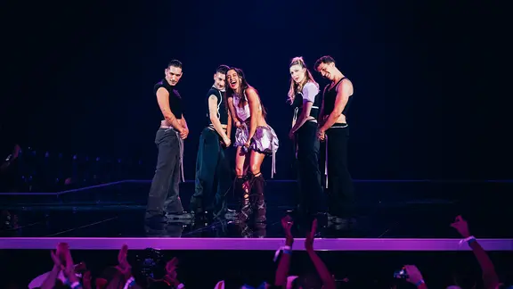 Marina Satti auf der ESC-Bühne in Malmö.